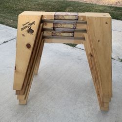 4 BURRO BRAND Classic 21-in W x 29-in H Wood Saw Horses. $20 for each or $80 for all 4