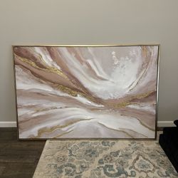 Exclusive Statement Piece Painting | 6’ x 4’ Pink & Gold Original