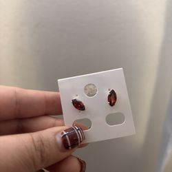 burgundy/red earrings