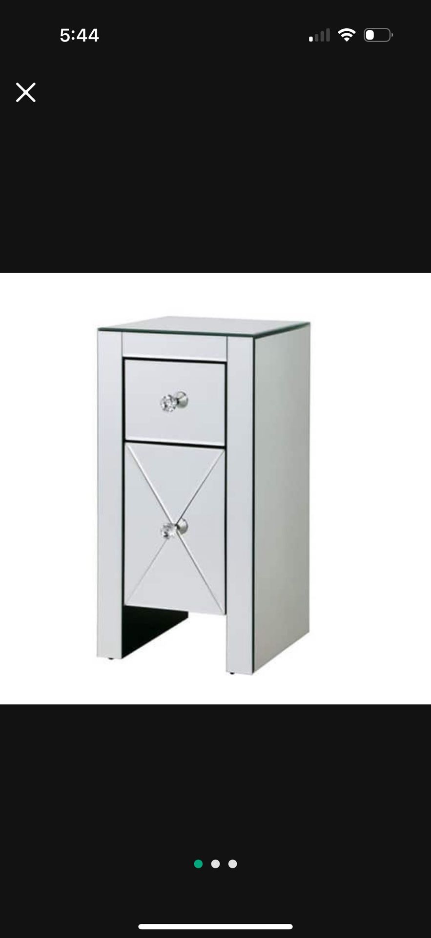2 Mirrored Nightstand