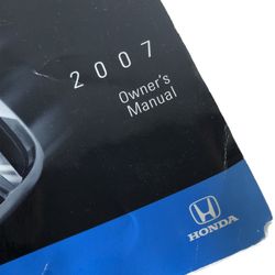 2007 HONDA CR-V CAR MANUAL