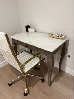 Pottery Barn Marble Desk & Swivel Desk Chair