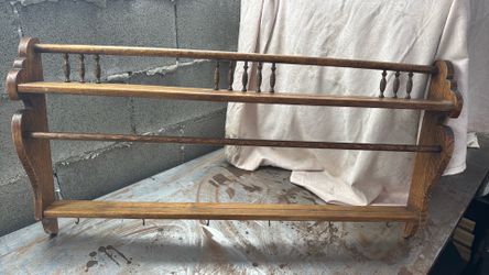 Vintage wood dish rack