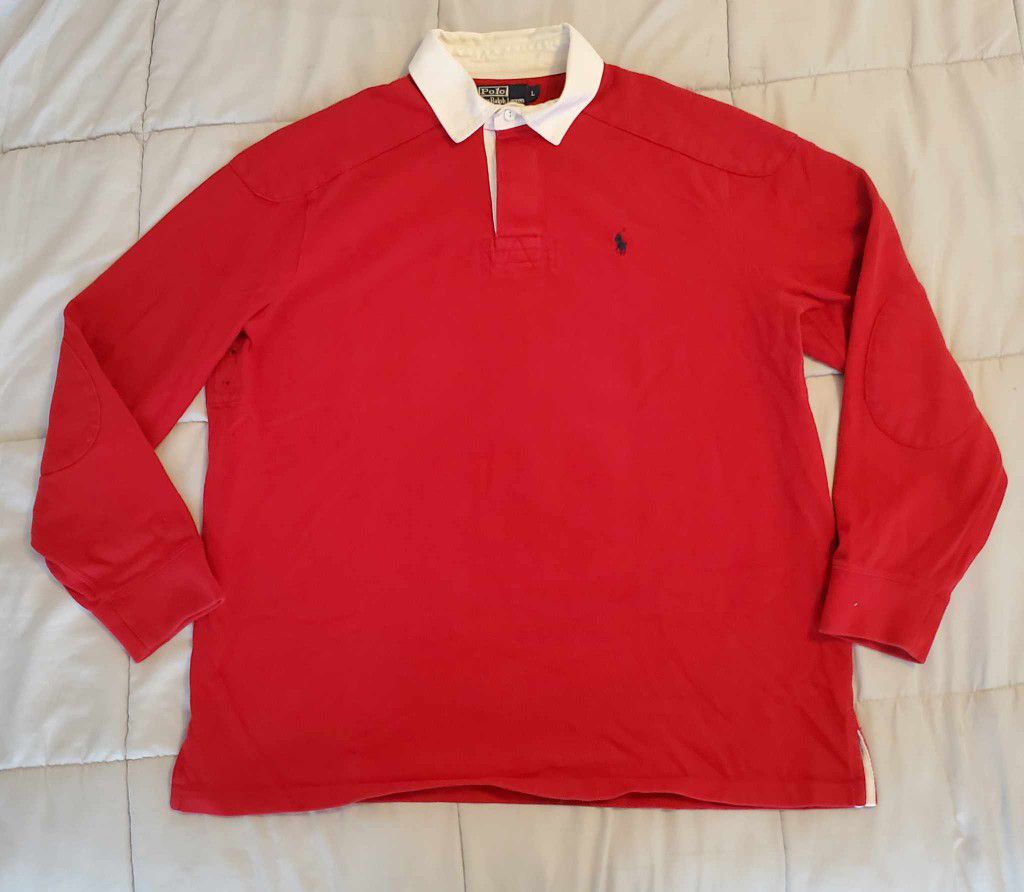 Ralph Lauren Polo Rugby Shirt Vintage Size Large 