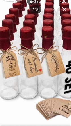 Hot Sauce Bottles with Lids RED, Glass Woozy Bottles with Dripper Inserts and Shrink Capsules Wine Bottle for Homemade Sauces Oils Vanilla Extracts Dr