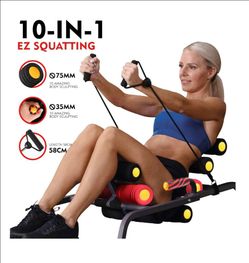 EZ Squatting, Roller Massage Machine~Home Gym Equipment~10 in 1 Exercise Machine~Ab Machine~NEW