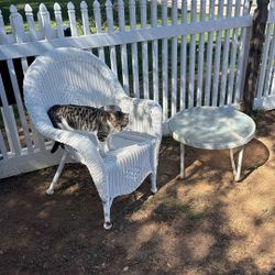 VINTAGE OUTDOOR WICKER SET