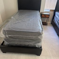 Twin  Bed Frame With Mattress All New Furniture And Free Installation   Free Delivery 