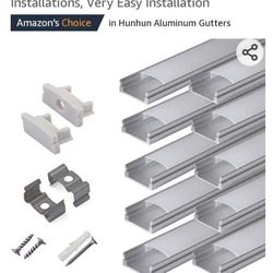 New Humhun 10 Pack 6.6ft/2m Shape LED Aluminum Channel System With Milky Cover. 