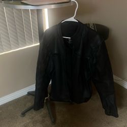 X Large Biker Leather Jacket (Harley Davidson)