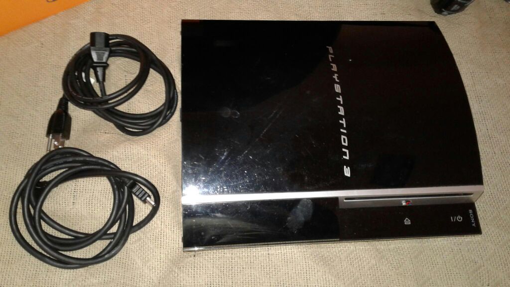 Sony PlayStation 3 80GB / 2 USB plug (CECHL01), Power cord and HDMI cord. No USB cords and no controllers.