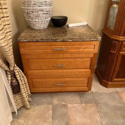Granite Top Kitchen Cabinet (35”h X 26”w X 24”d) - Ready To Install