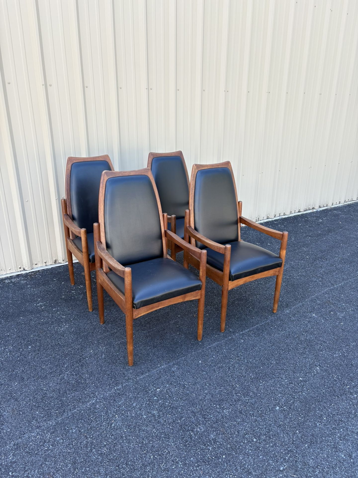 Mid Century Modern Solid Teak Dining Chairs