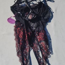 Red And Black Women's Sexy Lingerie XL