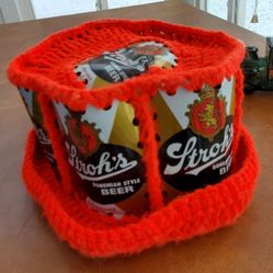 Strohs Beer Can Homemade Hat & 2 Avon Bottles (Train & Bullet)