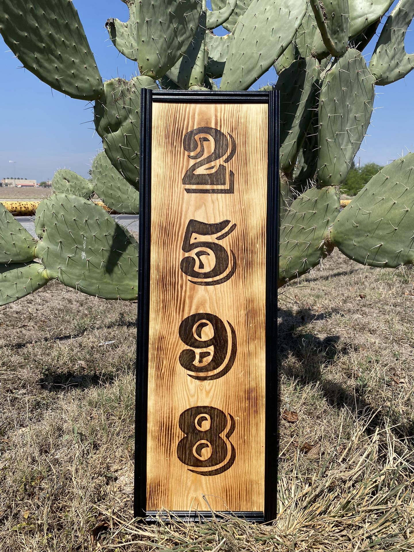 Wood Address Plaque