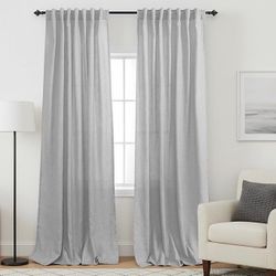 Curtains for Living Room Bedroom 96 Inch Long 2 Panel Sets, Light Grey-BRWH-B0B7DTY89M