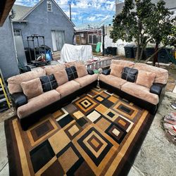 2 Piece Leather Couch Set 