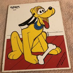 Vintage Playskool  Pluto #190-04 Wood Puzzle 7 Pieces