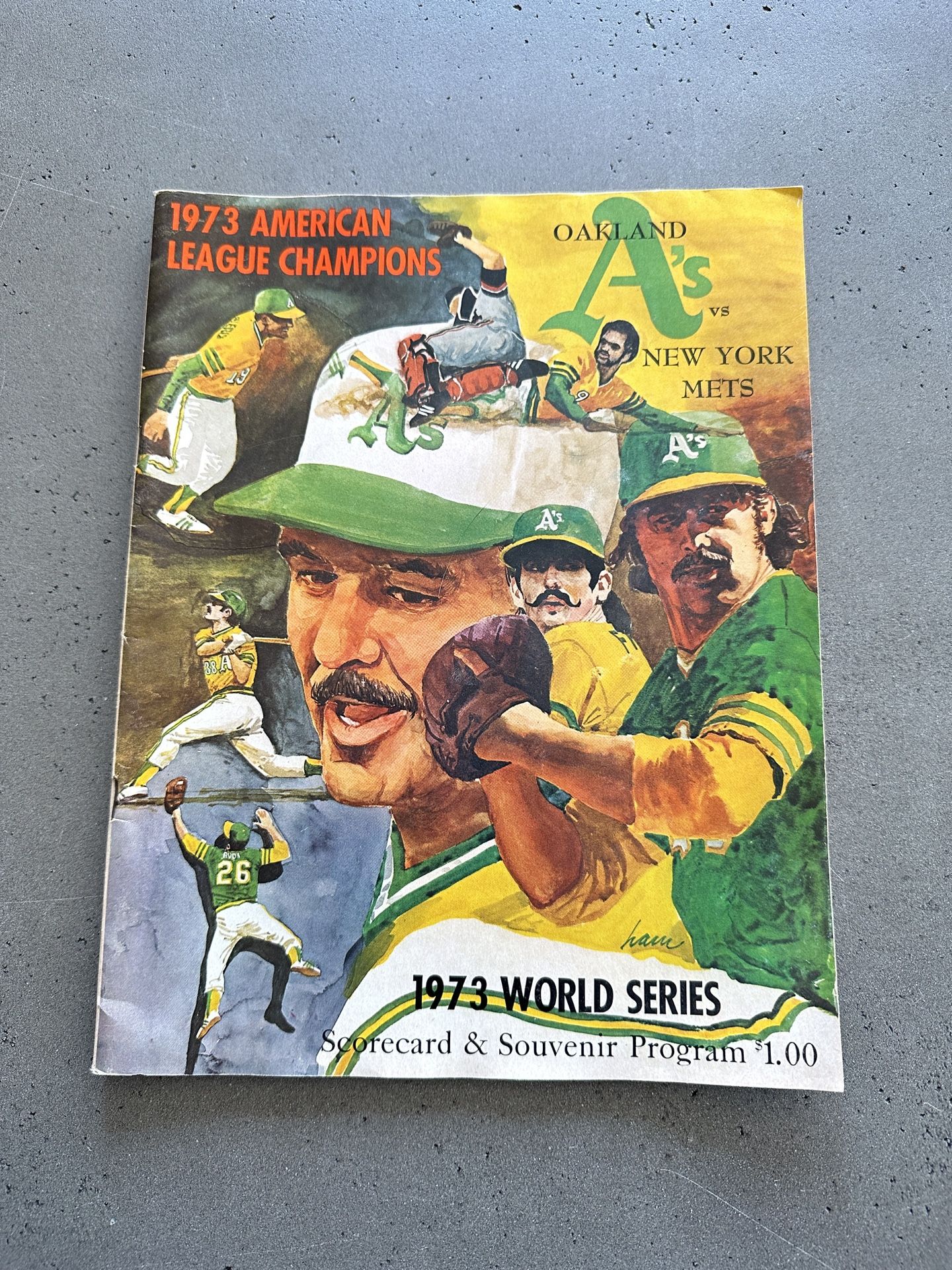 1973 Oakland A’s World Series Program