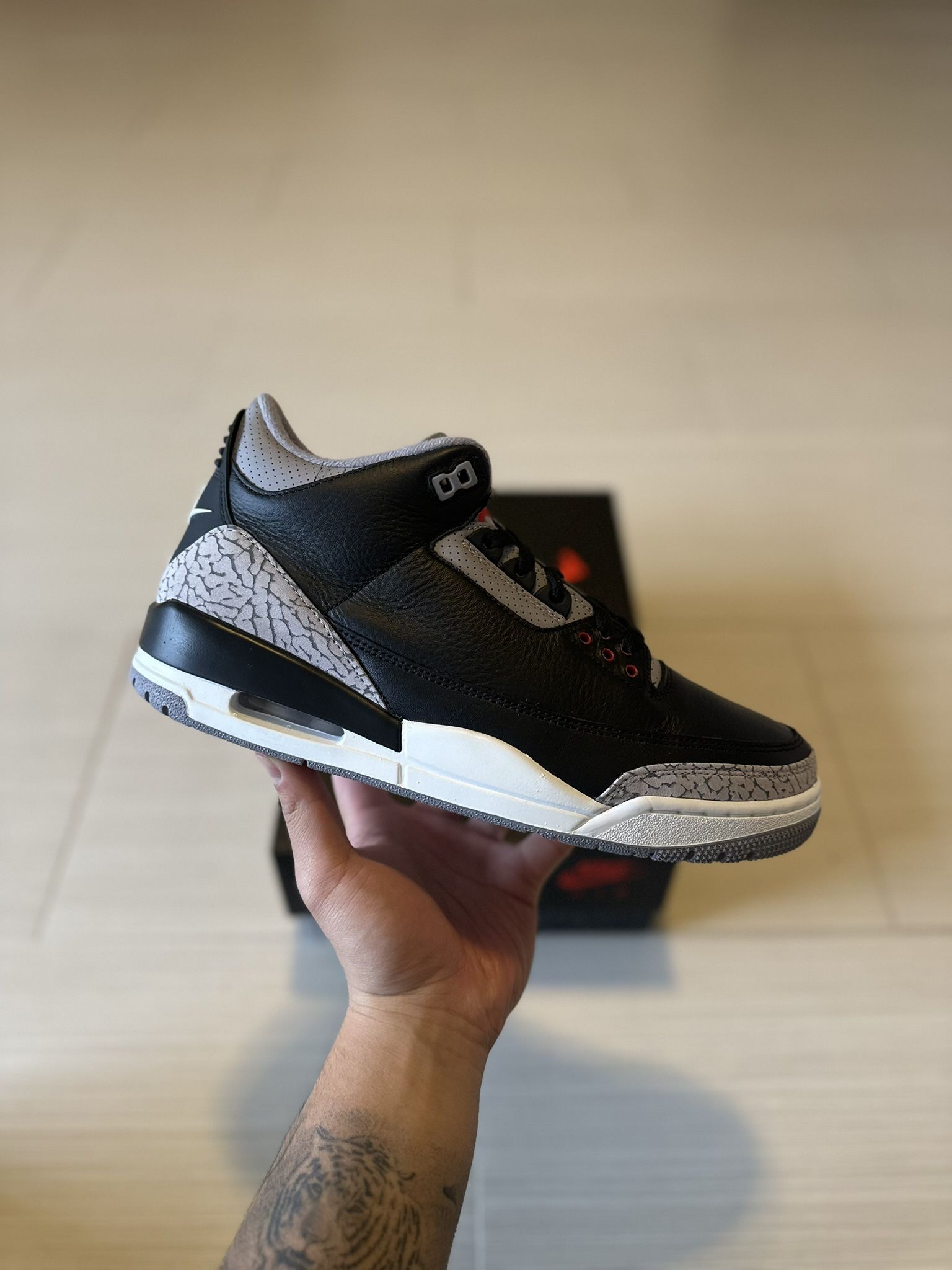 Nike Air Jordan Retro 3 Black Cement Size 9-11