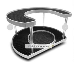 2-Tier Corner Rotating Cabinet Organizer