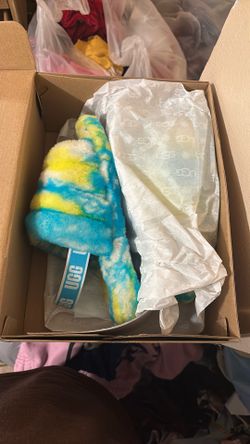 Ugg , ­­­K Fluff Yeah Slide Marble