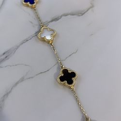 14k Gold Bracelet Multi Color 