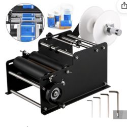  MT-30 Round Bottle Labeling Machine, Manual Label Applicator, 20-40 pcs/min, Bottle Label Applicator Machine 26-130 mm Label Width, Beer Bottle Label