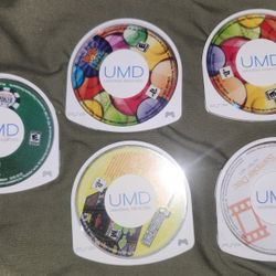 5 PSP Loose Umd Games