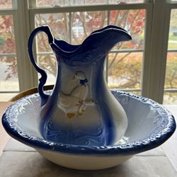Ironstone Wash Basin & Pitcher Set.