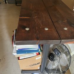 Tough Sturdy Pressure Treated Wood Table. 