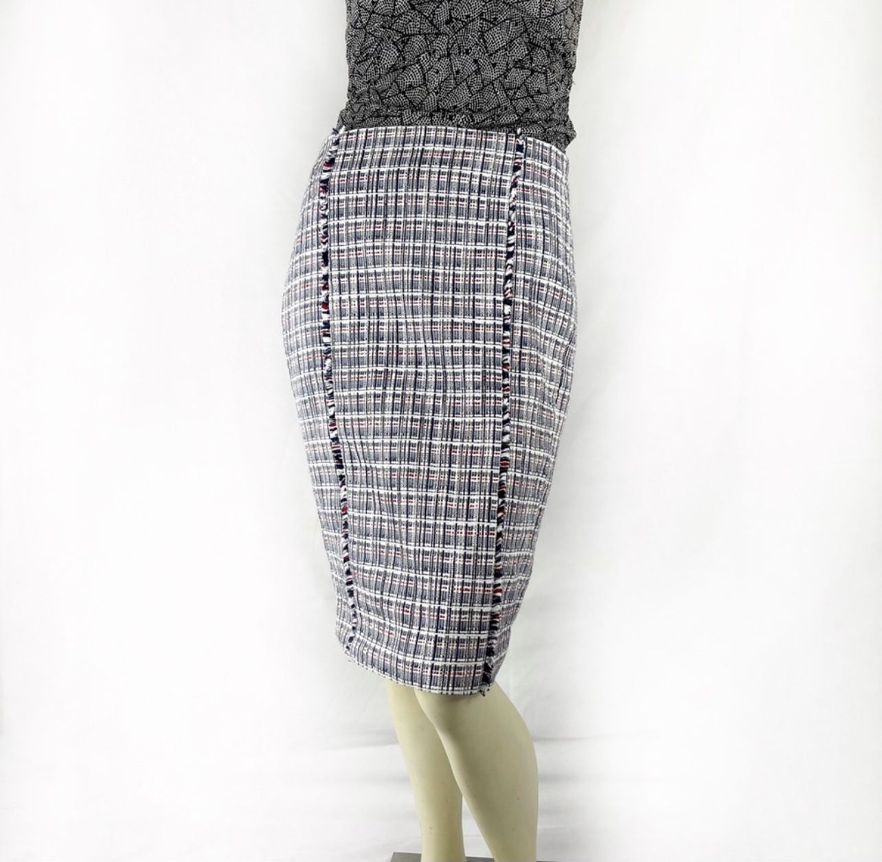 J. Crew Lined Pencil Skirt in Lightweight Fringe Tweed