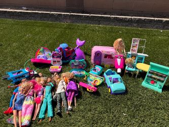 Large Barbie & Polly Pocket Toy Lot