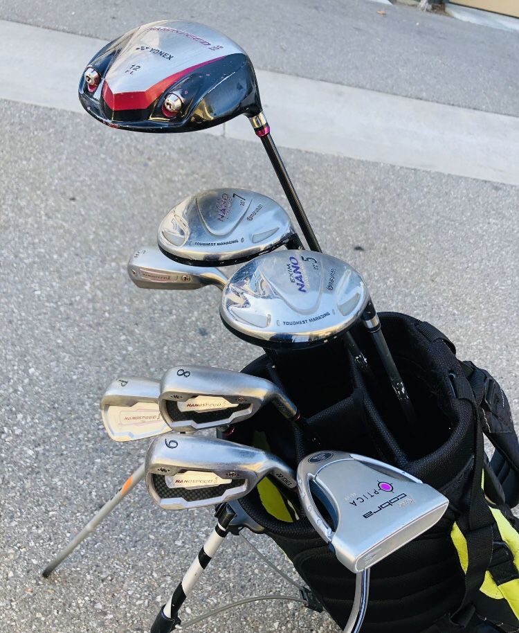 Women’s Golf Set Irons 8-PW, 5 Hybrid iron, Muraman 5 & 7 Fairway woods, Yonex Driver