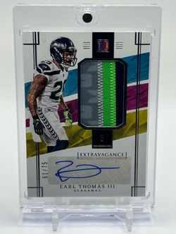 2022 Panini Impeccable Earl Thomas III /75 Patch Autograph No.EPA-ETH