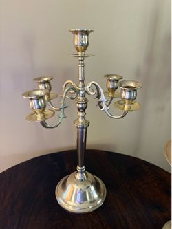 Beautiful Vintage Solid Brass 5 Arm TV