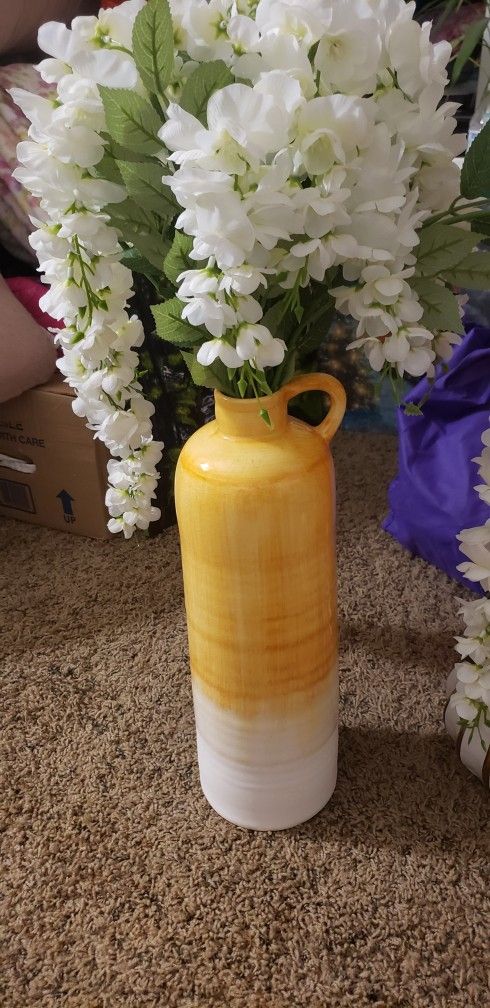 Tall Vase With Flowers
