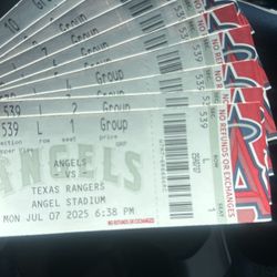 Angels vs. Rangers 7/7/25 @ 6:38 Pm