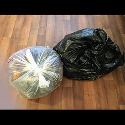 Two Bags Of Women's Size's M/L Clothes And Shoes