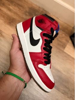Nike Air Jordan 1 Retro High OG PS Spider-Man Origin Story AQ2664-602 sz 3Y