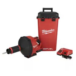 M18 FUEL 18-Volt Lithium-Iron Cordless Plumbing Drain Snake Auger Kit with w/ CABLE DRIVE & 5/16 in. x 35 ft. Cable