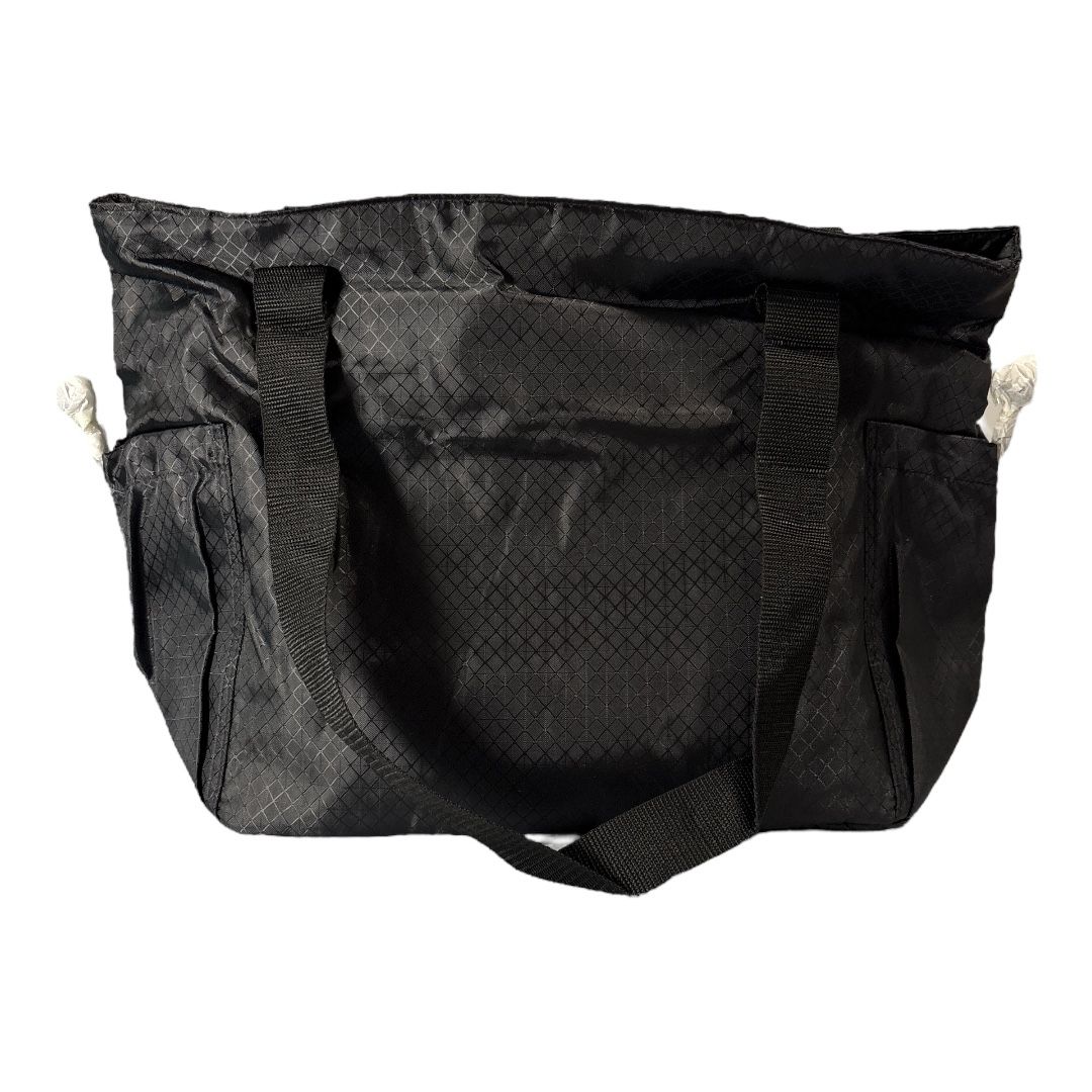 NWT Thirty-One Black New Day Tote Bag Diaper Travel Preppy Gym 15" x 13.75" x 8"