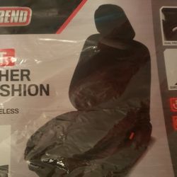 motor trend slim fit pu leather seat cushion