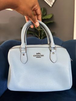 Blue Coach Leather Satchel