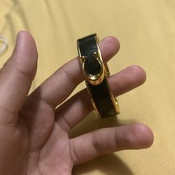 Real Black And Gold Coach Bracelet