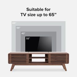 mopio Ensley TV Stand, Mid Century Modern for 55/60/65 inch TV, Farmhouse TV Stand, Entertainment Center with Storage, TV and Media Console for Living