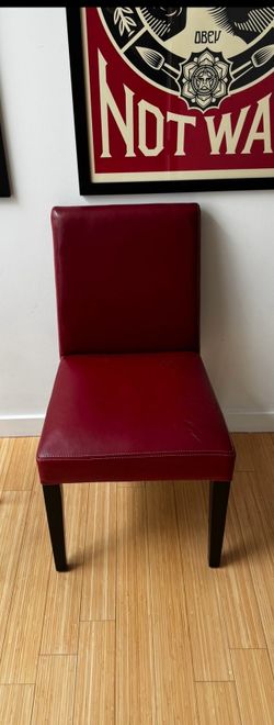 Red Crate & Barrel chair