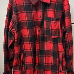 Flannel Fleece Jacket Size Medium Unisex