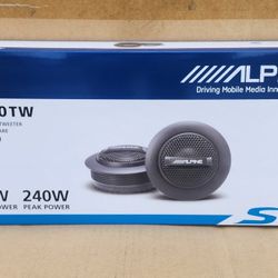 Alpine S Series Car Speakers Set 1" Silk Dome Tweeters 240 Watts 🚨 Payment Options Available 🚨 No Credit Needed 🚨 